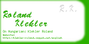 roland klekler business card